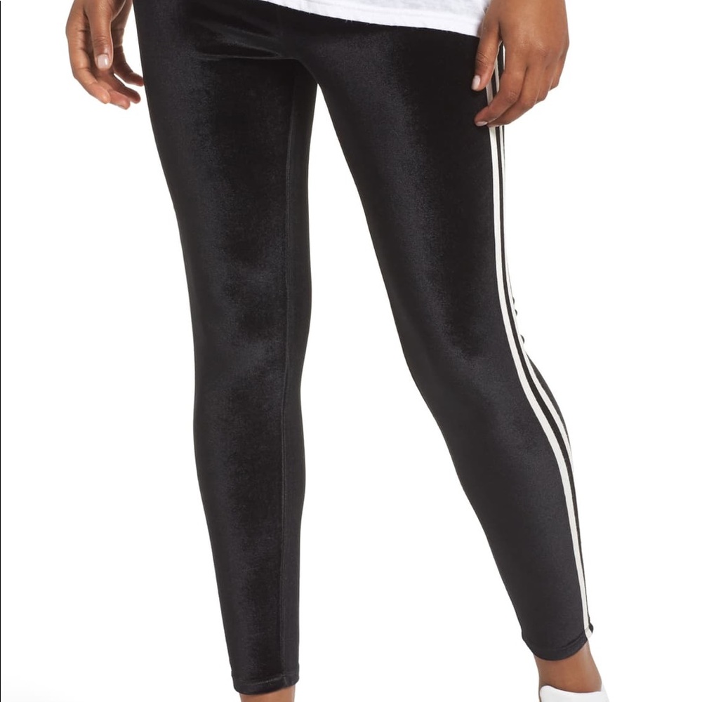 NEW Nordstrom Stripe Velvet Leggings